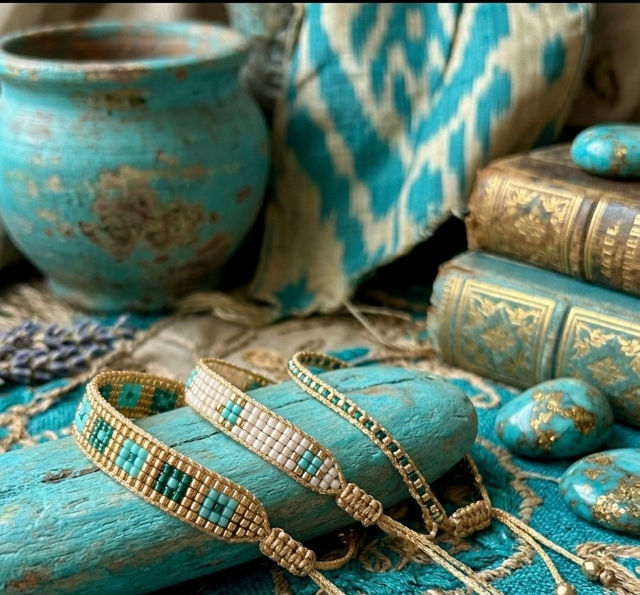 Bracelet femme - ensemble turquoise