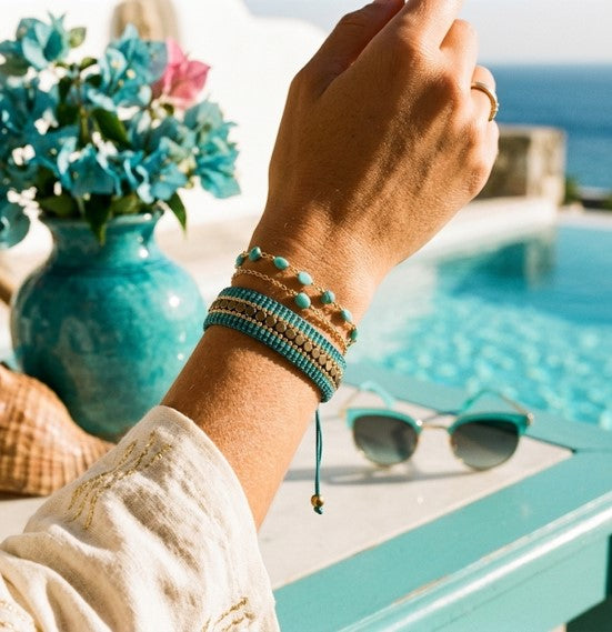 Bracelet femme : Anna - Turquoise