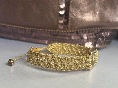 Bracelet Gabrielle tissé doré