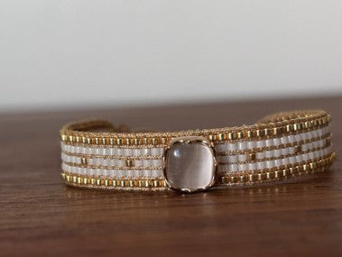 Bracelet femme Miyuki Maya — Blanc & Charms | Cleli