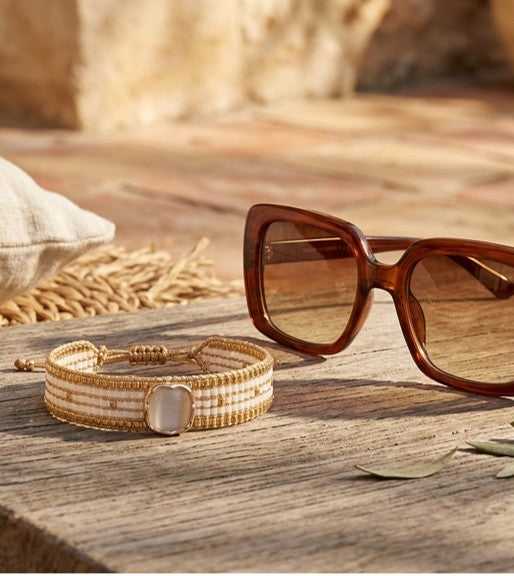 Bracelet femme Miyuki Maya — Blanc & Charms | Cleli
