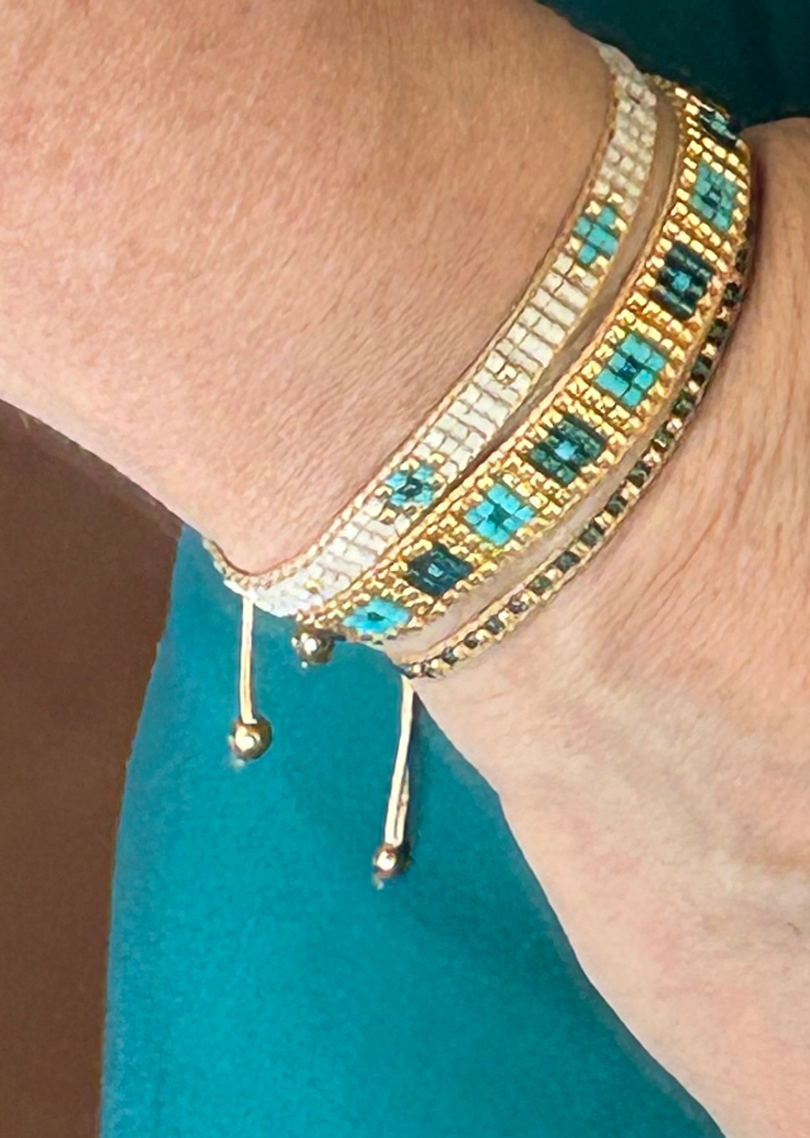 Bracelet femme - ensemble turquoise