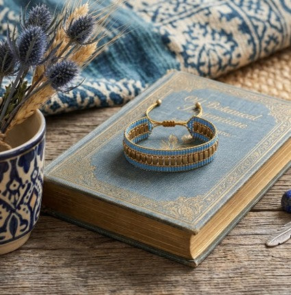 Bracelet femme : Elo - Bleu et doré