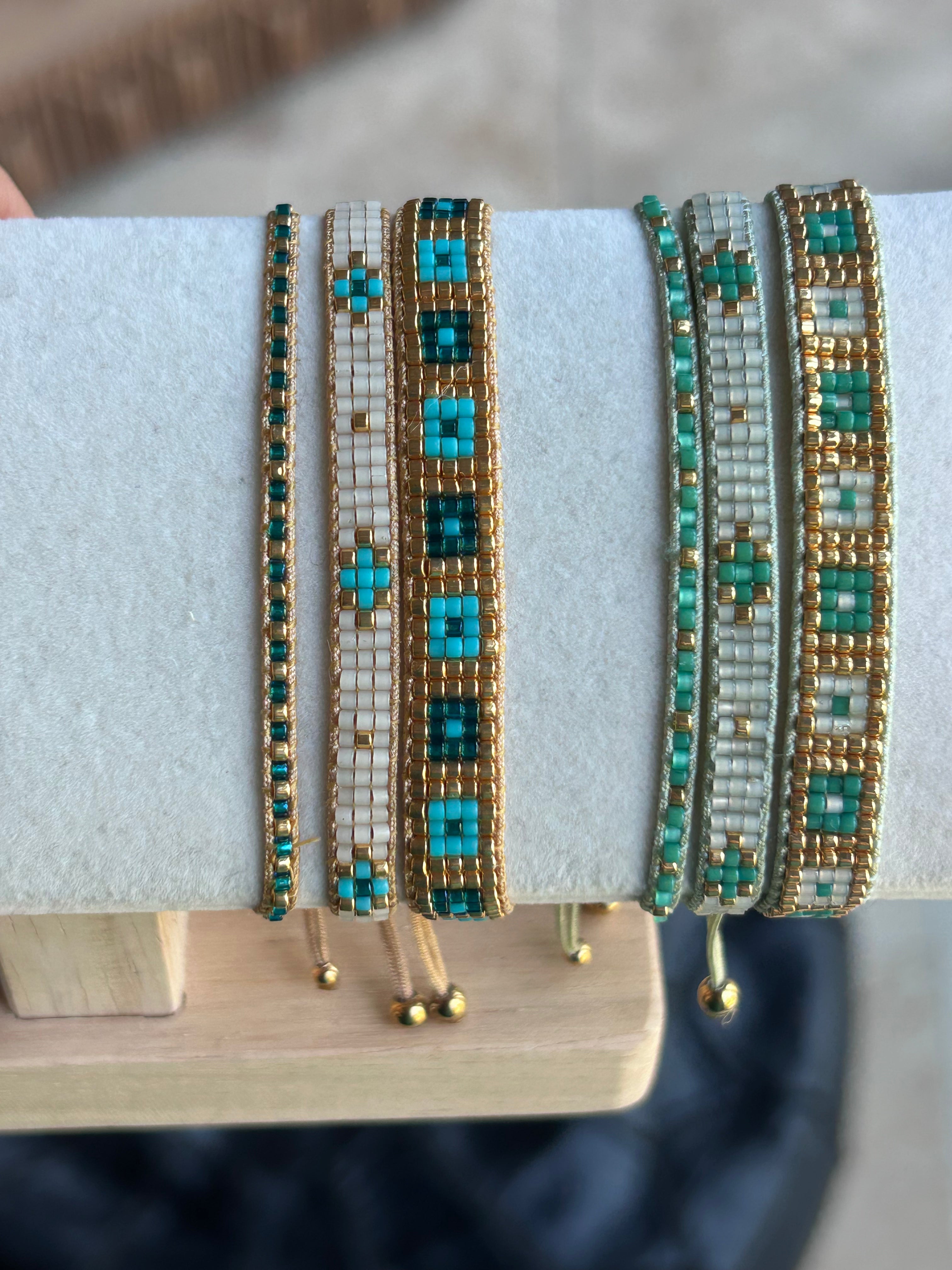 Bracelet femme - ensemble vert