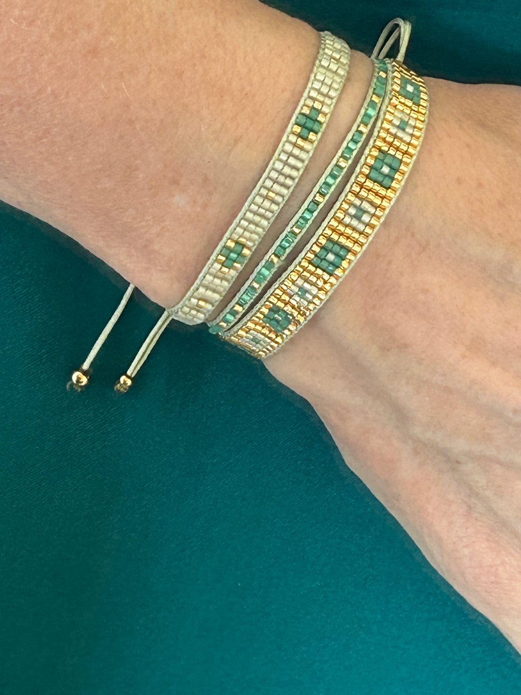 Bracelet femme - ensemble vert