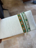 Bracelet femme - ensemble vert