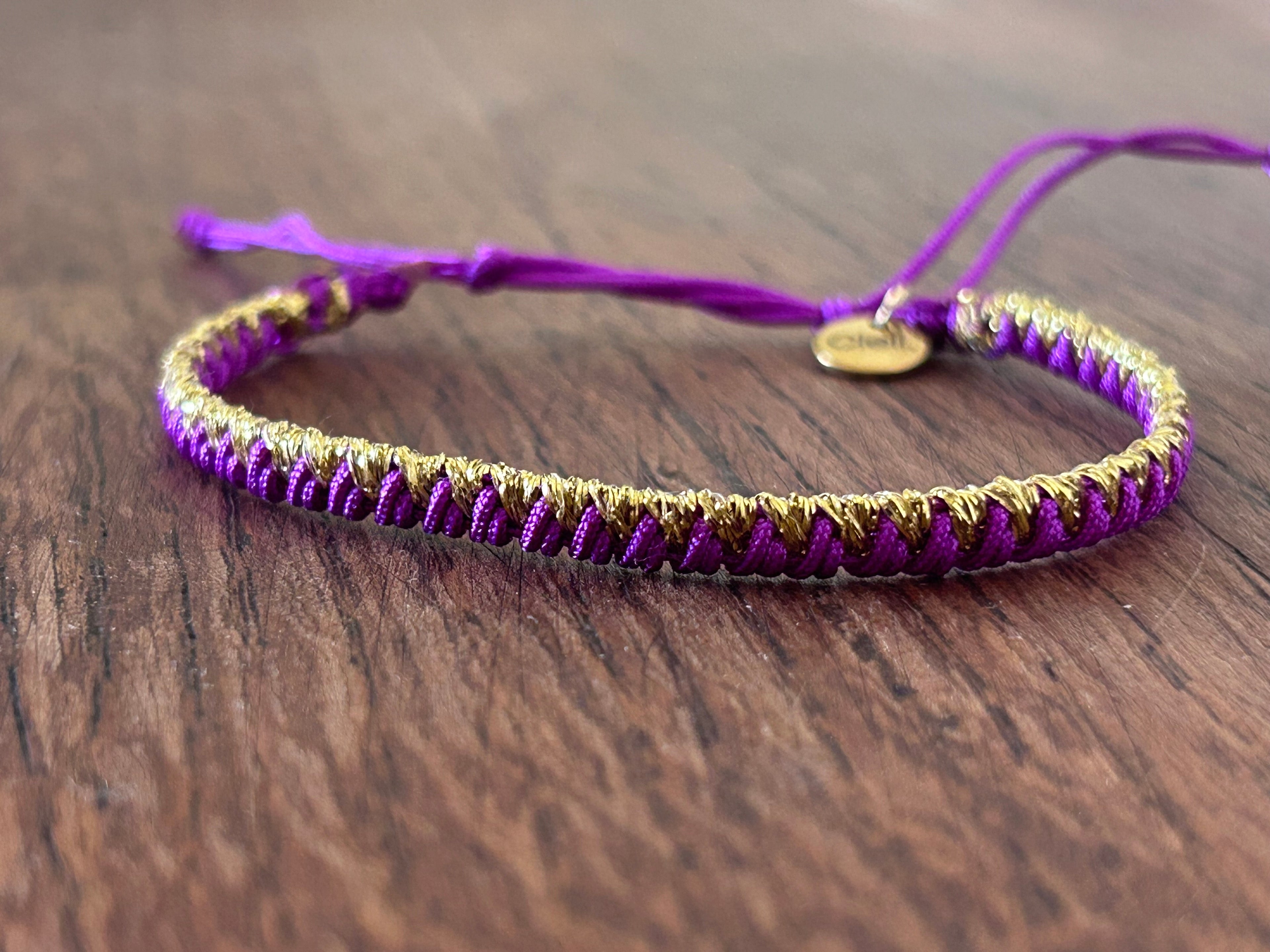 Bracelet femme tissé – résistant à l'eau – fait main