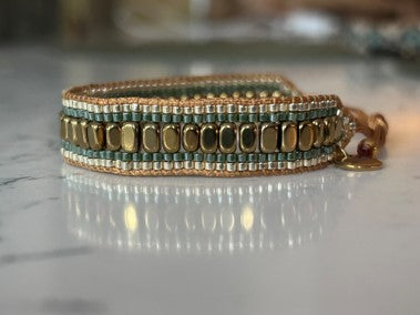 Bracelet femme : Méré - Vert argile