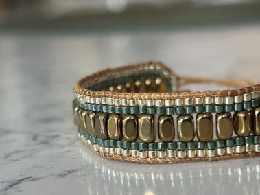 Bracelet femme : Méré - Vert argile