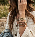 Bracelet femme Miyuki Tournesol blanc et doré — Charms | Cleli