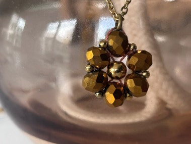 Collier femme : Fleur Mordorée