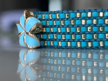 Bracelet femme Miyuki — Fleur Turquoise | Cleli
