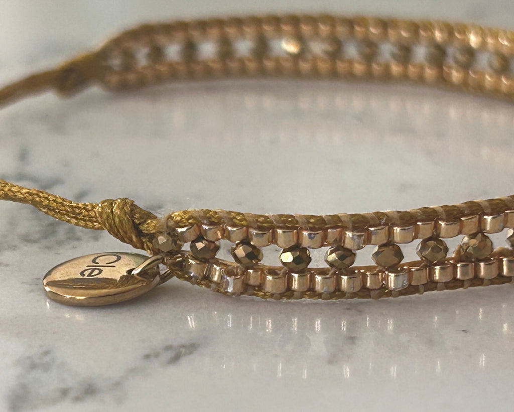 Bracelet femme en perles de verre et Miyuki
