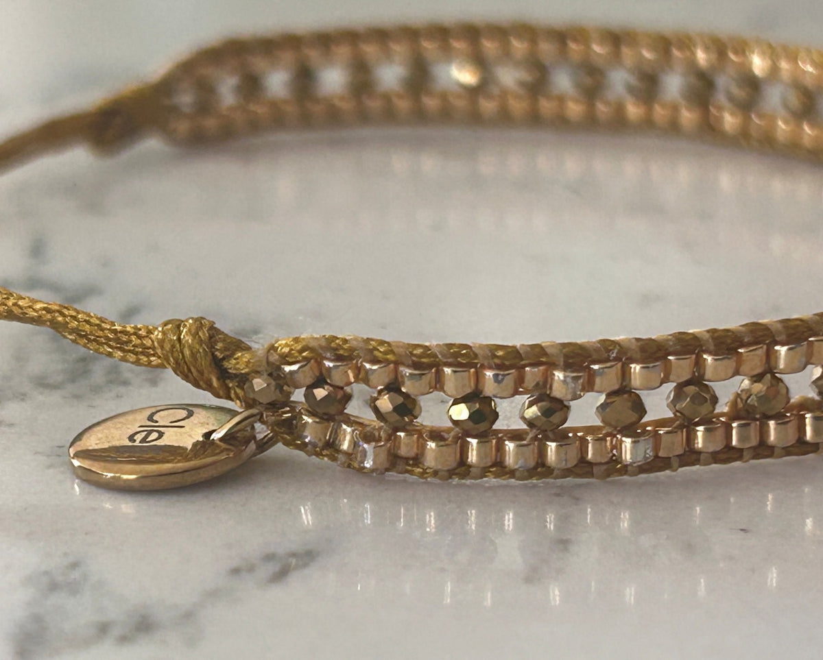 Bracelet femme en perles de verre et Miyuki