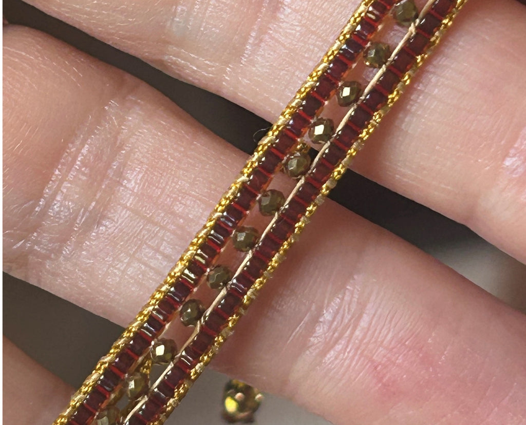 Bracelet femme en perles de verre et Miyuki