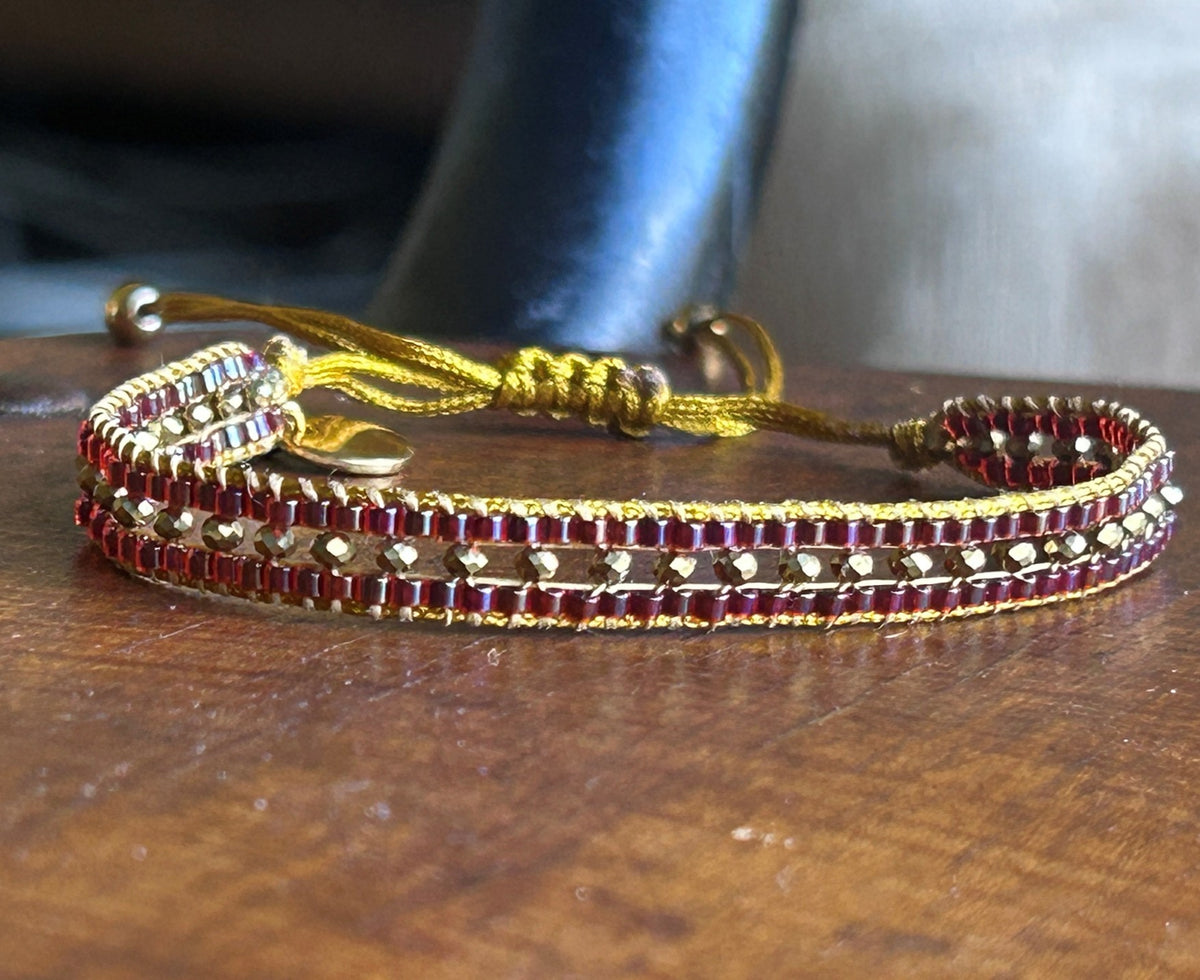 Bracelet femme en perles de verre et Miyuki